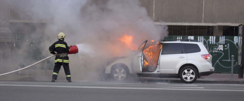 Incêndio no veículo